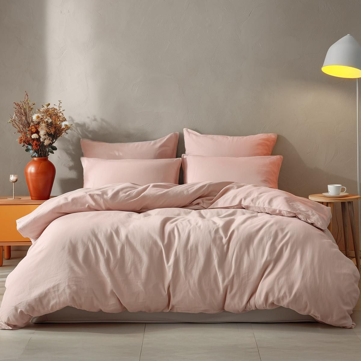 Sensei Maison Parure housse de couette avec 2 taies 65x65 cm en coton STUDIO