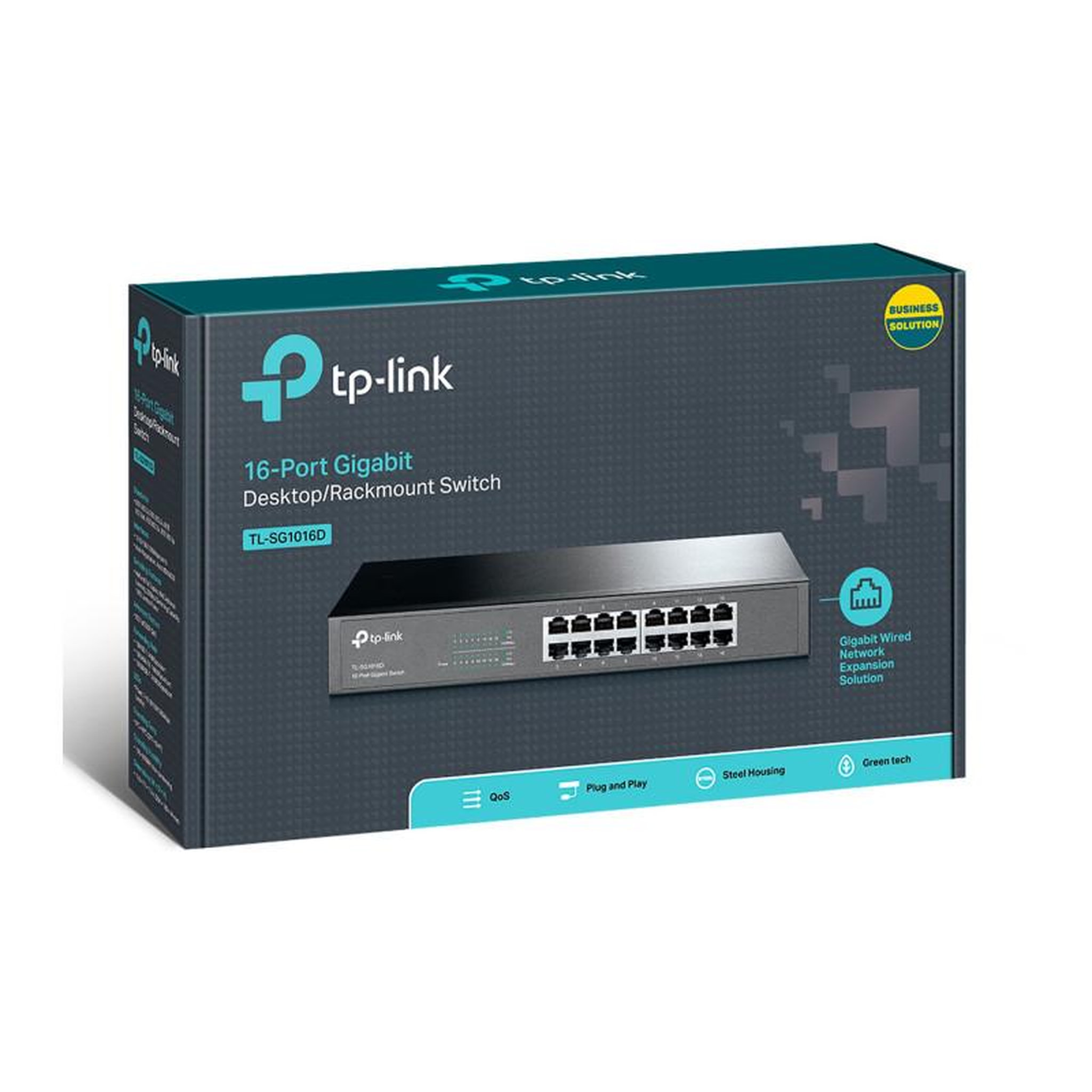 Voir la diapositive 3 : TP-LINK Commutateur réseau Armoire TP LINK TL SG1016D 16P Gigabit Noir