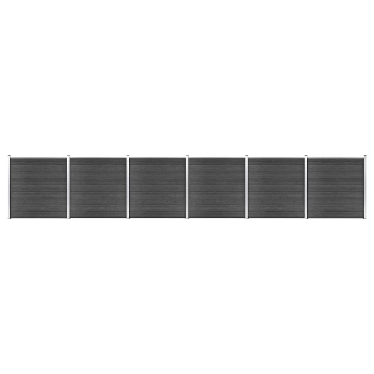 VIDAXL Ensemble de panneau de cloture WPC 1045x186 cm Noir