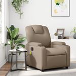 VIDAXL Fauteuil de massage inclinable Cappuccino Similicuir