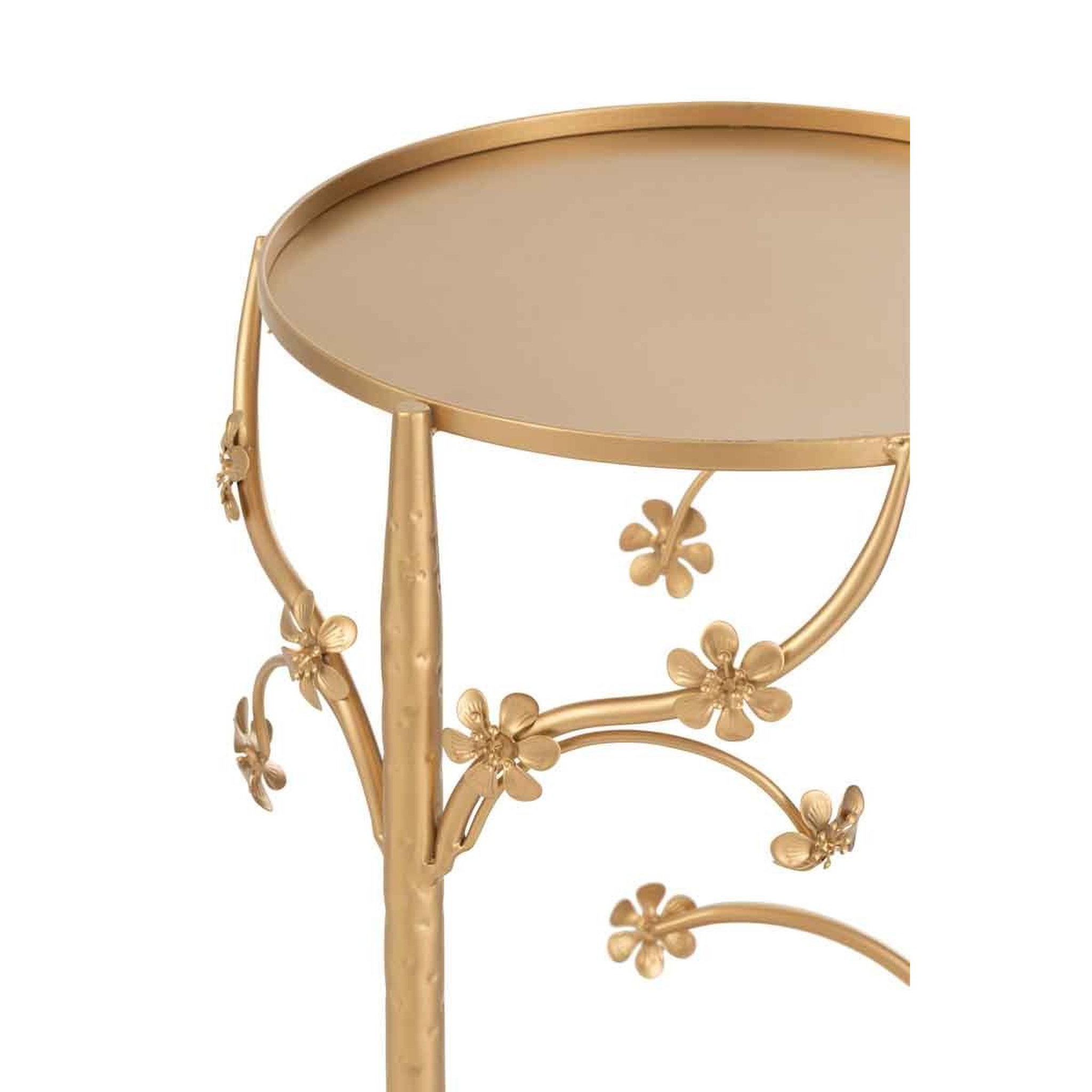 Voir la diapositive 2 : J-LINE Table d'appoint en métal  curama  70cm or