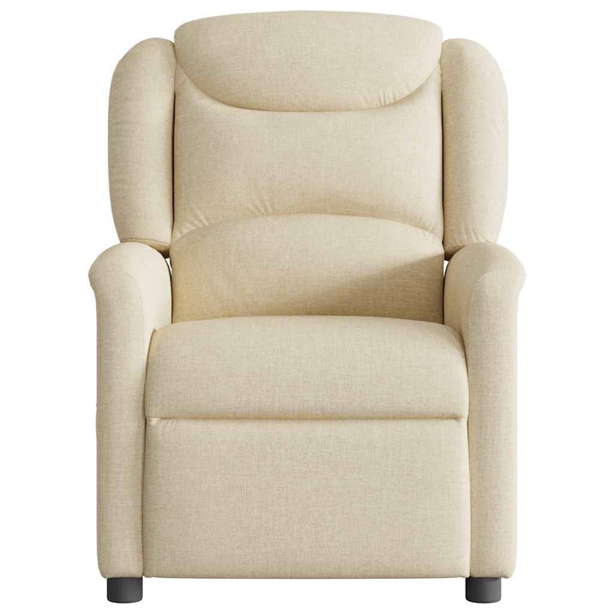 Voir la diapositive 5 : VIDAXL Fauteuil inclinable de massage electrique creme tissu