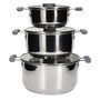 Voir la diapositive 2 : Paris Prix Lot de 3 Faitouts en Inox  Empilable  25cm Argent