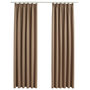Voir la diapositive 2 : VIDAXL Rideaux occultants avec crochets 2 pcs Taupe 140x175 cm