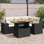 Voir la diapositive 1 : VIDAXL Salon de jardin 5 pcs avec coussins noir resine tressee