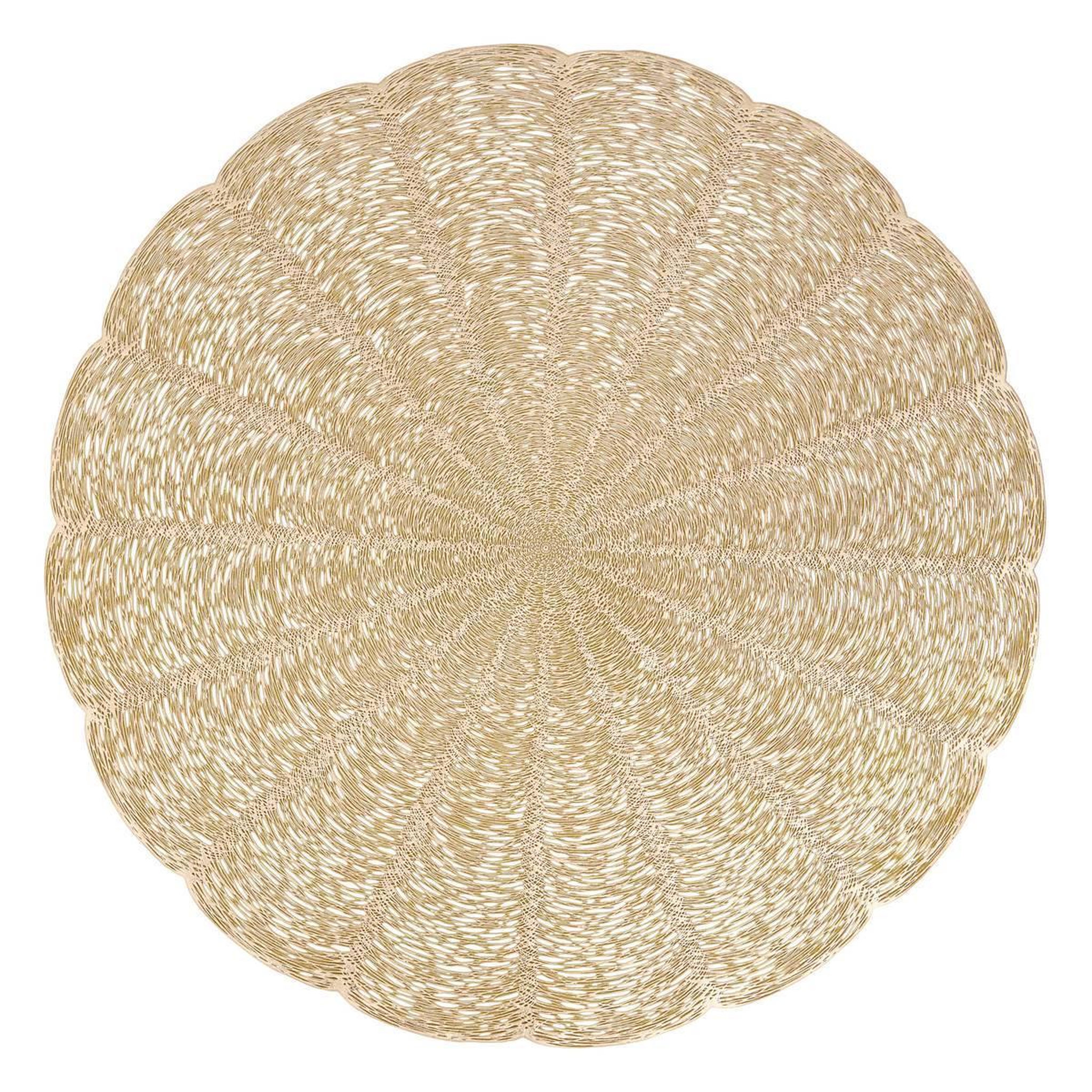 SECRET DE GOURMET Set de Table Rond  Nest  38cm Or