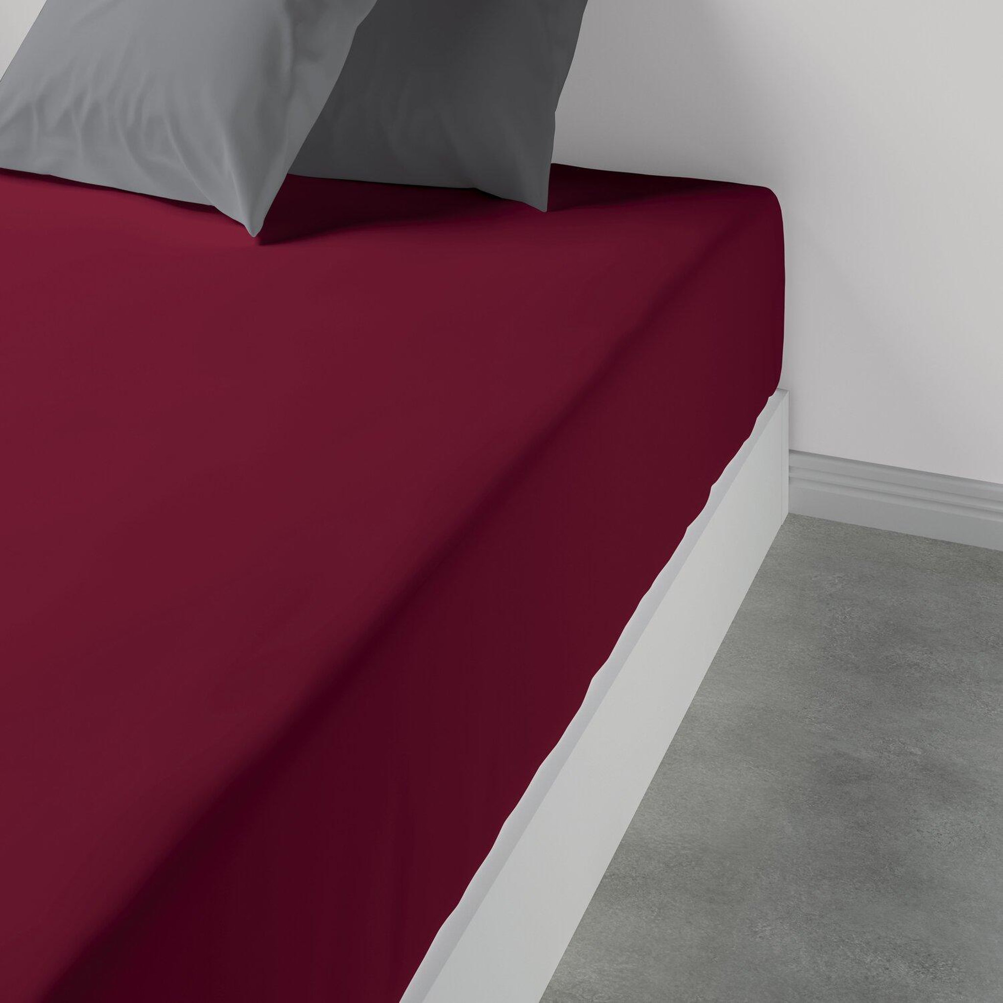 Voir la diapositive 3 : Les Ateliers du Linge Drap housse 100% coton 115g 57fils