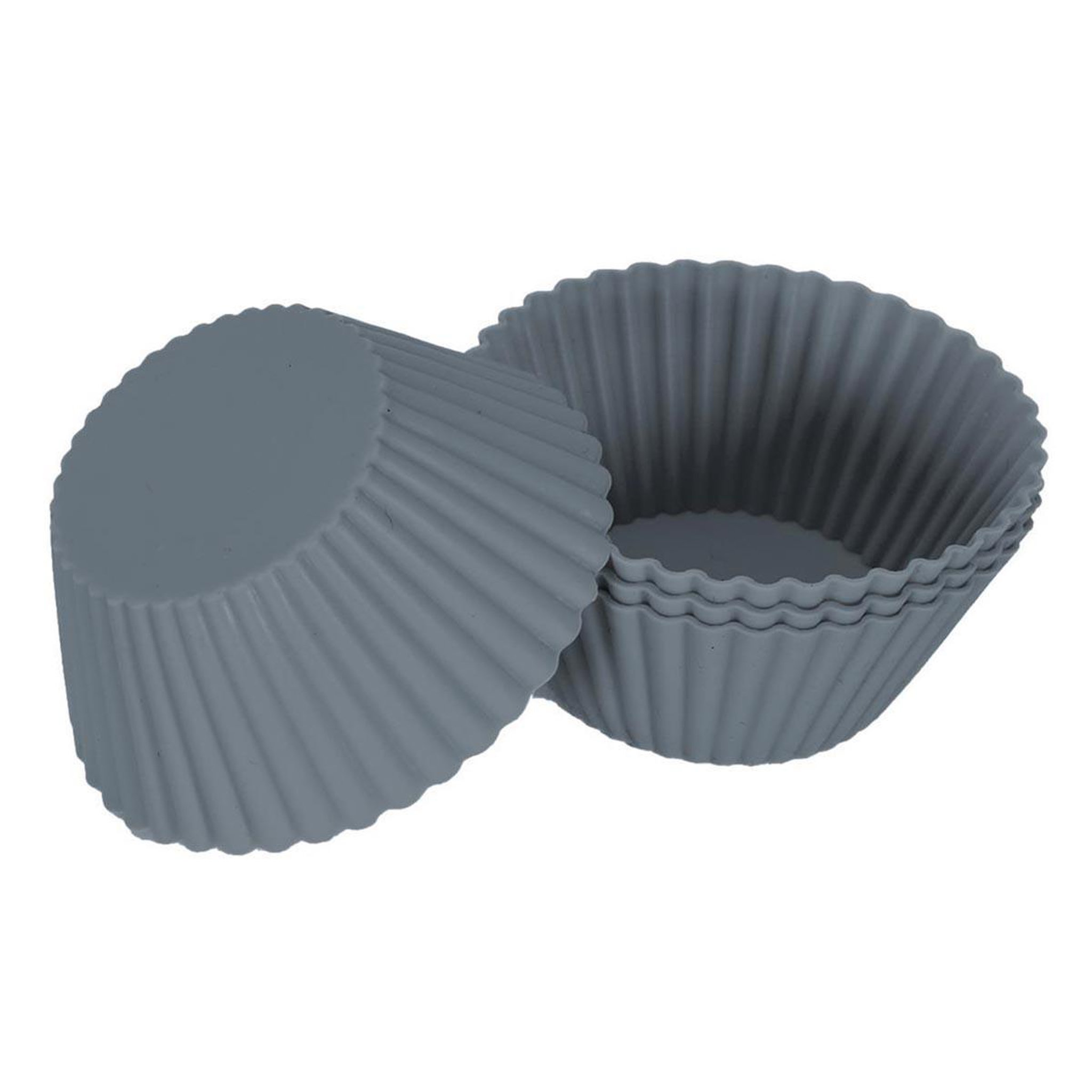 Lily Cook Lot de 10 caissettes en silicone  muffin  7cm gris