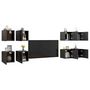 Voir la diapositive 3 : VIDAXL Meubles TV muraux 8 pcs Gris 30,5x30x30 cm