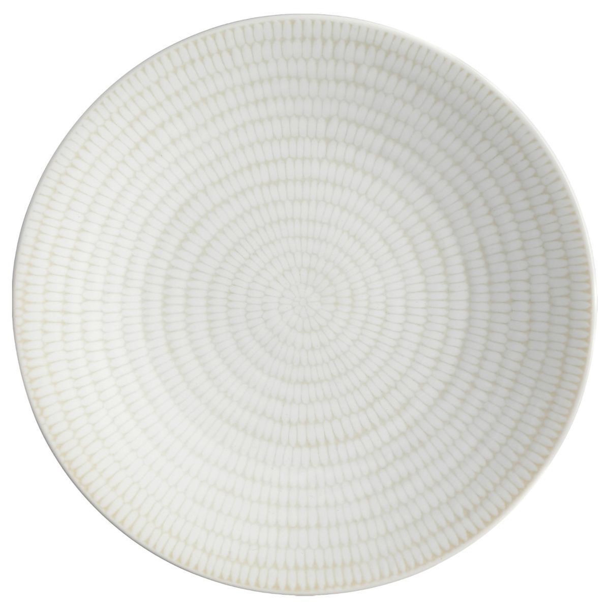 SECRET DE GOURMET Lot de 6 Assiettes à Dessert  Rice  21cm Blanc