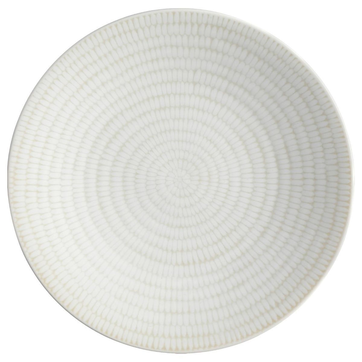 SECRET DE GOURMET Lot de 6 Assiettes à Dessert  Rice  21cm Blanc