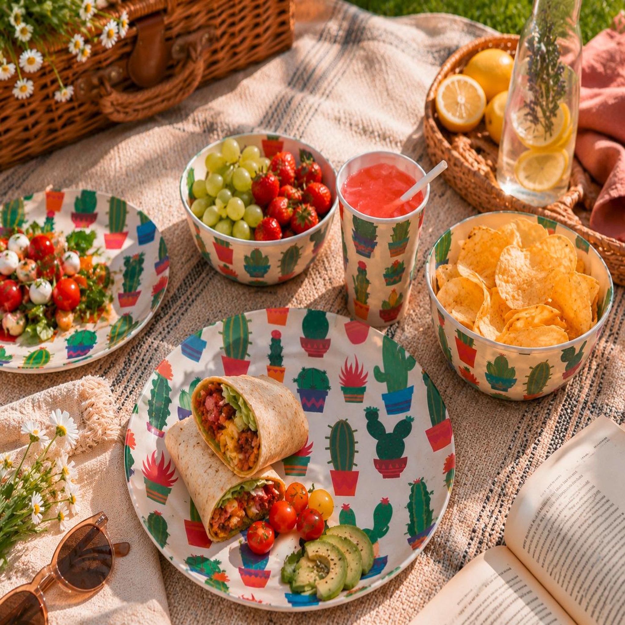 Voir la diapositive 5 : Eden Assiette décorée motif cactus– 20 cm