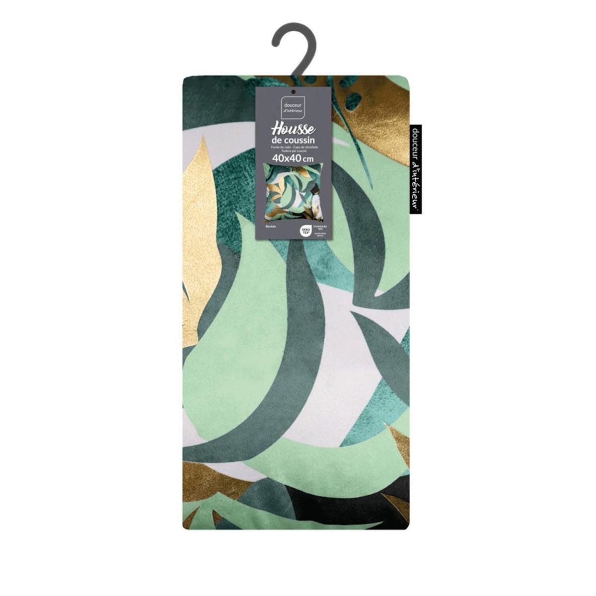Paris Prix Housse de Coussin Imprimée  Boréale  40x40cm Vert