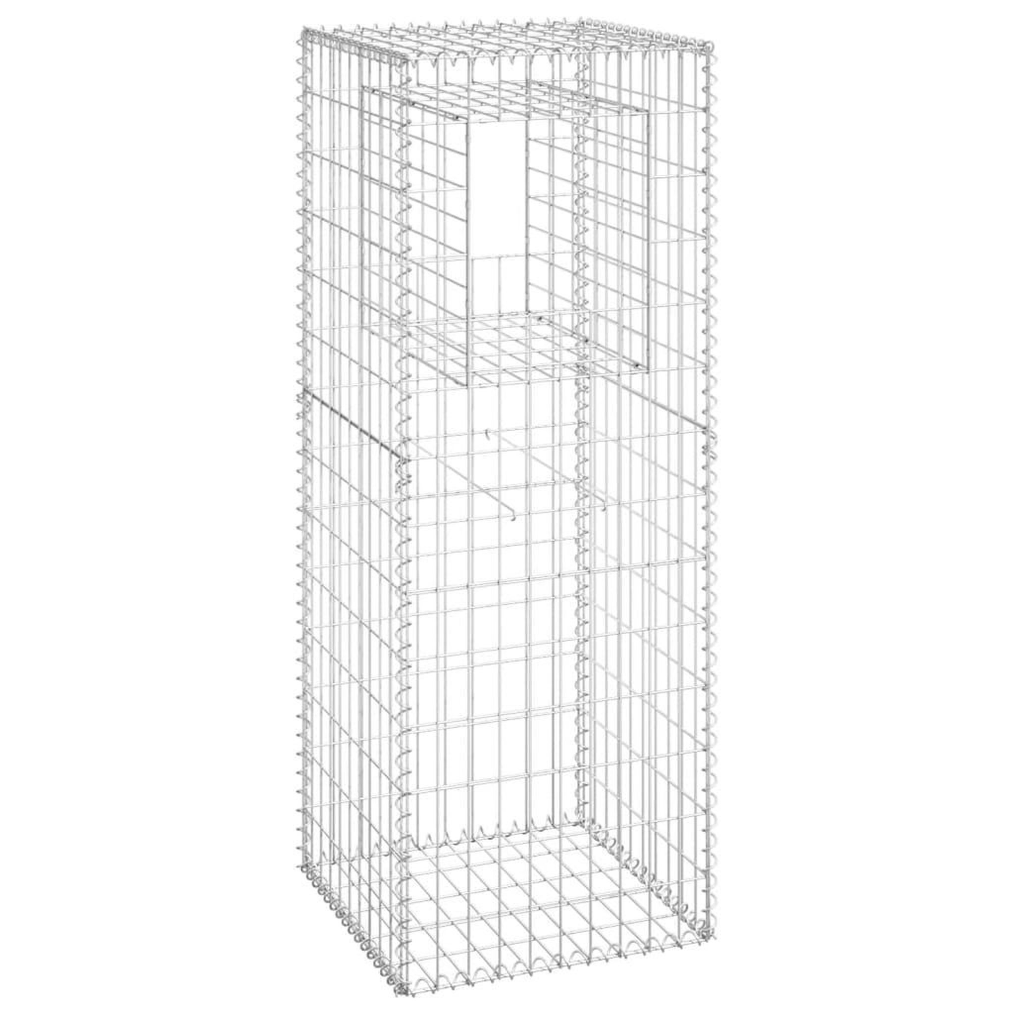 Voir la diapositive 3 : VIDAXL Poteaux a panier de gabion 2 pcs 50x50x140 cm Fer