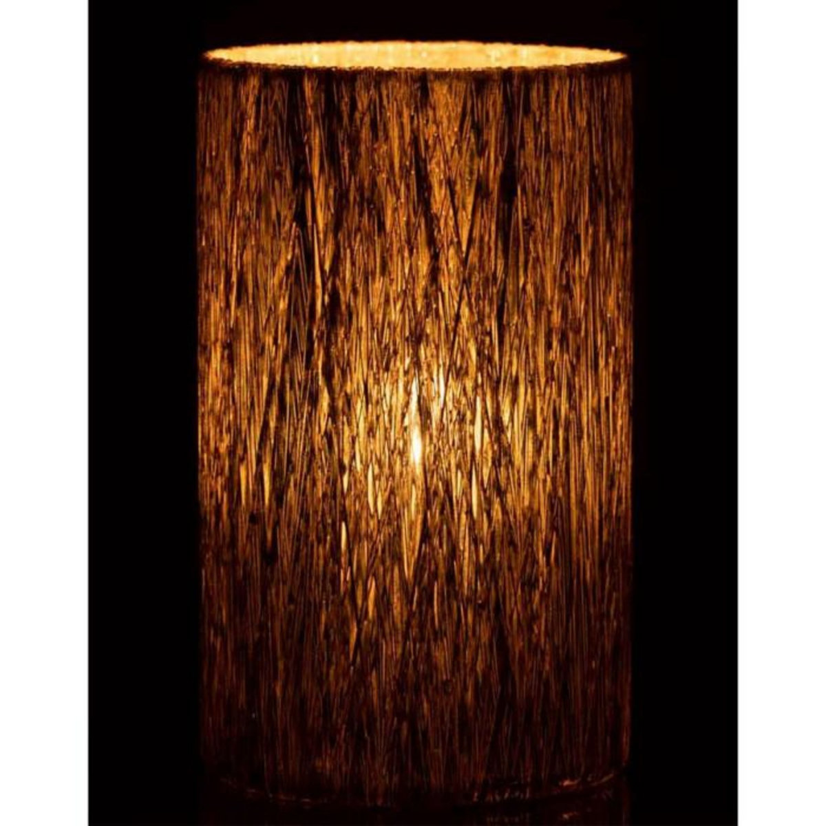 Paris Prix Photophore en Verre Design  Nelly  20cm Argent