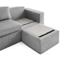 Voir la diapositive 4 : LISA DESIGN Calgary - canapé d'angle déhoussable et modulable 3 places + 1 pouf en velours texturé