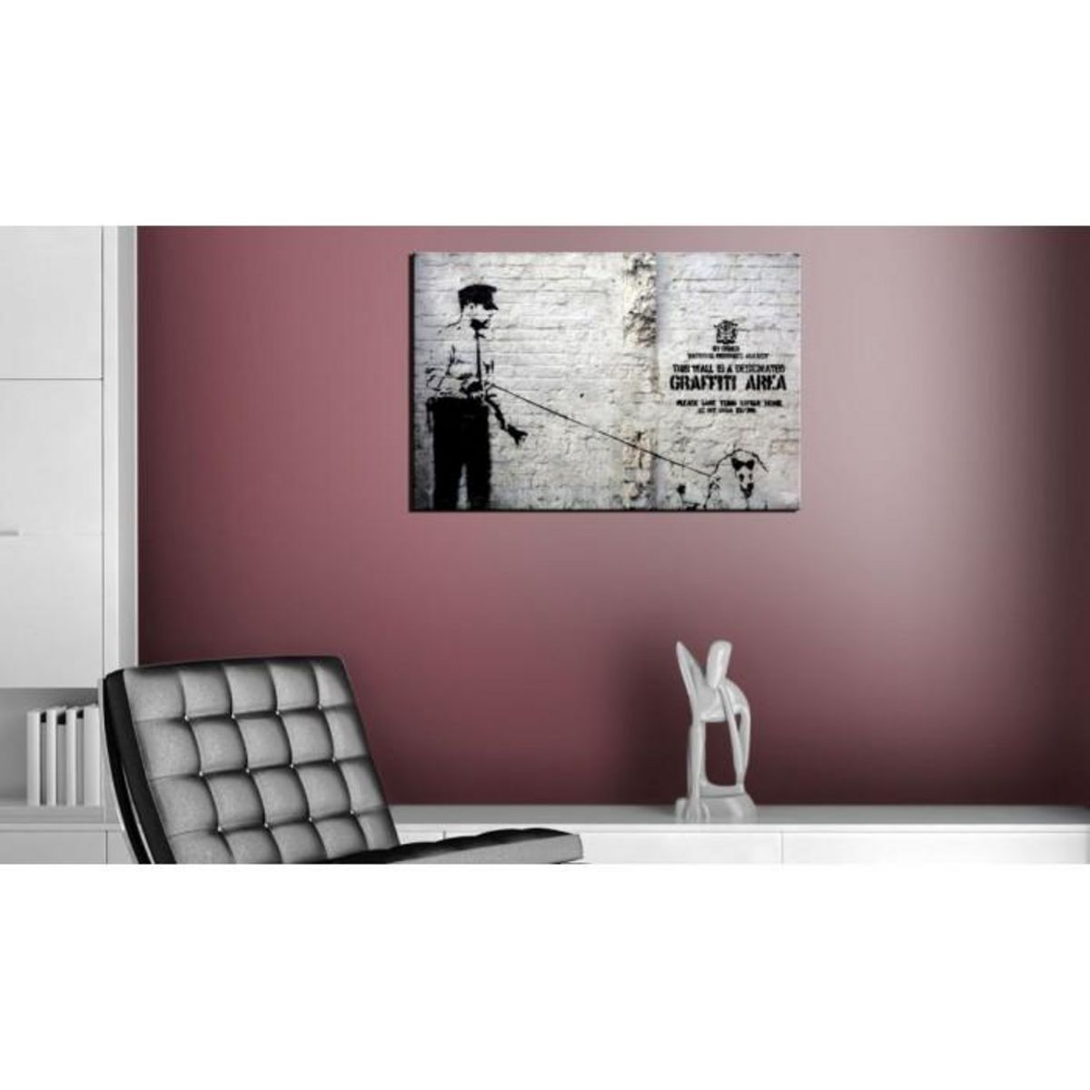 Paris Prix Tableau  Graffiti Area Police & a Dog - Banksy