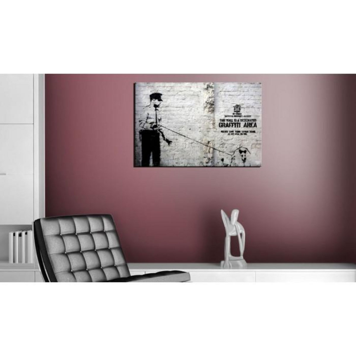 Paris Prix Tableau  Graffiti Area Police & a Dog - Banksy