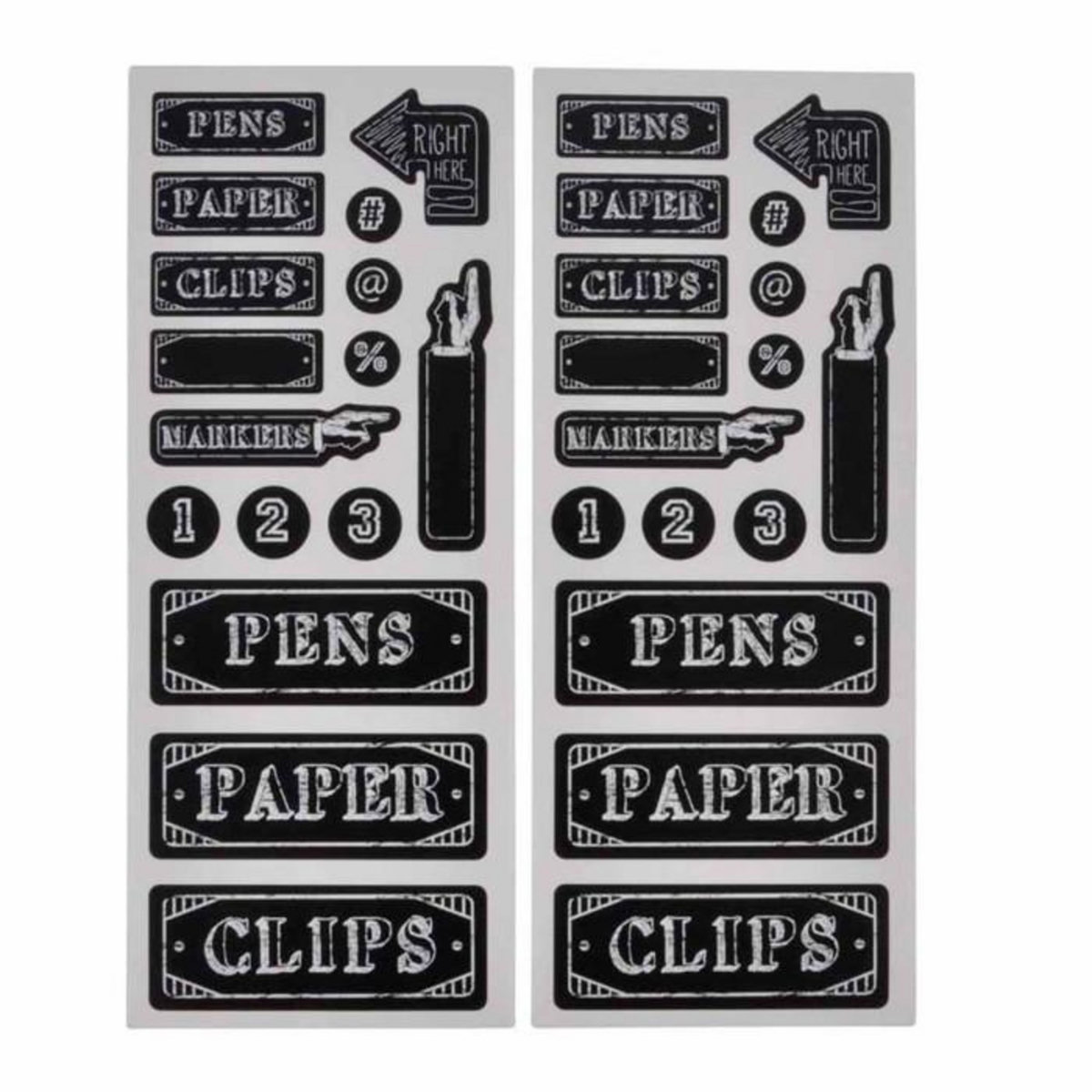 Paris Prix Stickers Ardoise  Bureau  10x25cm Noir