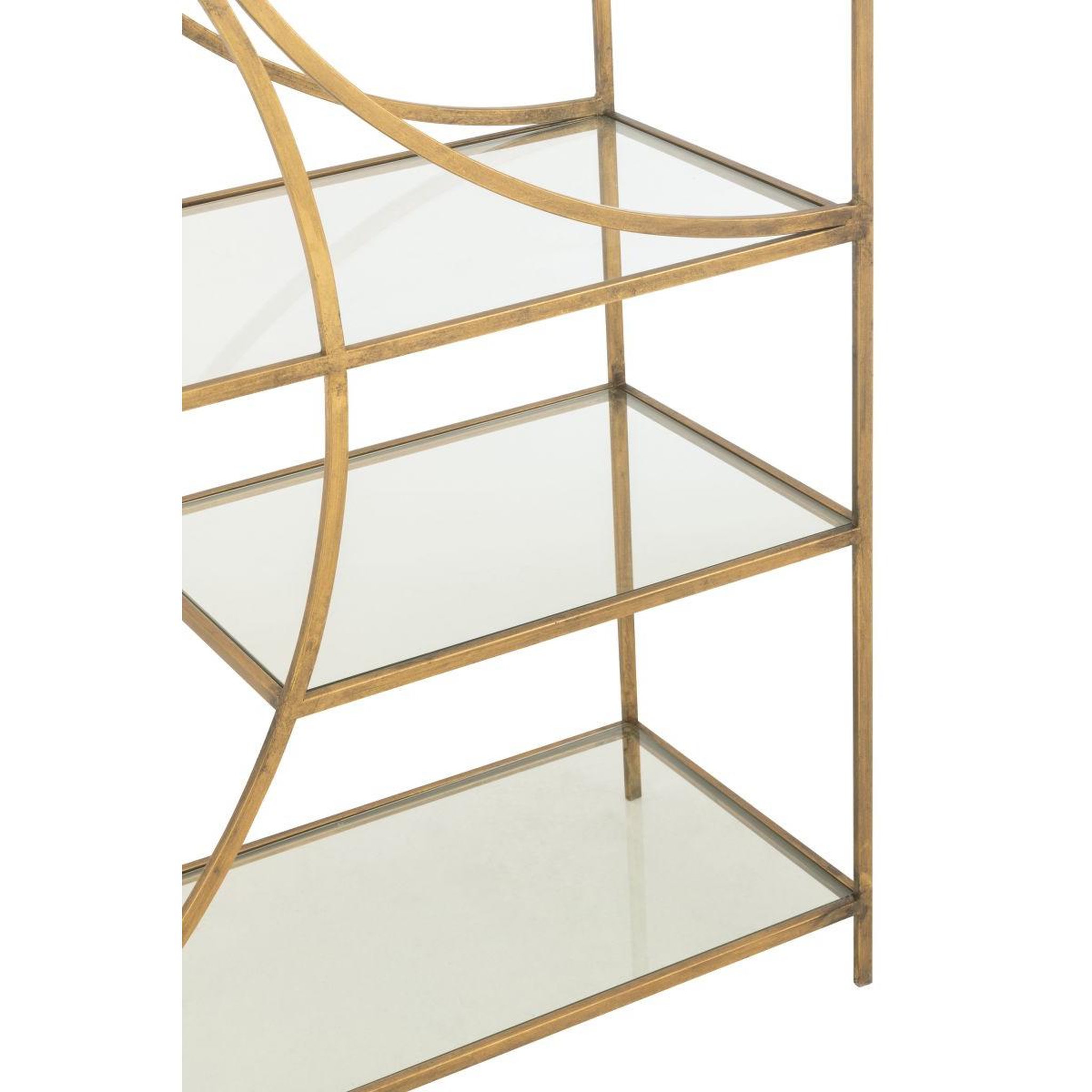 Voir la diapositive 5 : Paris Prix Étagère 6 Niveaux en Verre  Nar  200cm Doré