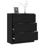 Voir la diapositive 4 : VIDAXL Buffet noir 60x30x70 cm bois d'ingenierie