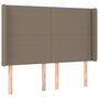 Voir la diapositive 3 : VIDAXL Tete de lit a LED Taupe 147x16x118/128 cm Tissu
