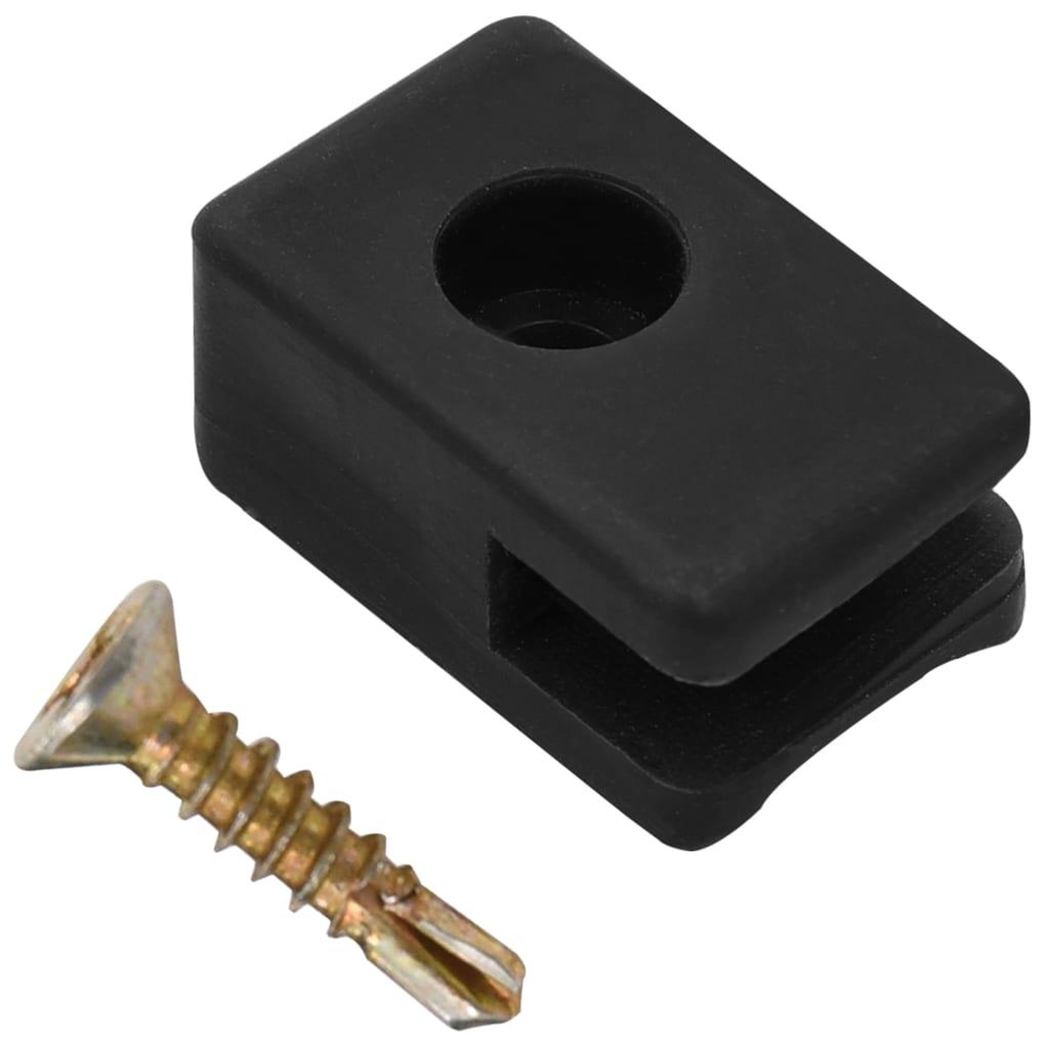 Voir la diapositive 3 : VIDAXL Ensemble de 100 supports de fil de cloture avec vis Anthracite