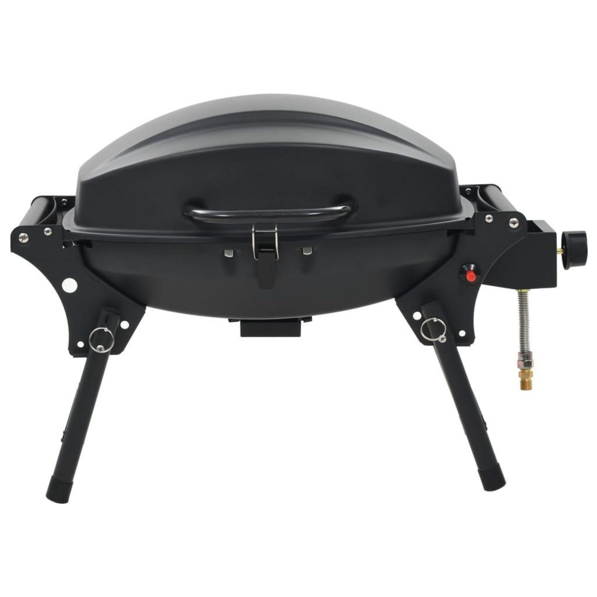 VIDAXL Barbecue a gaz portatif avec zone de cuisson Noir