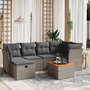 Voir la diapositive 1 : VIDAXL Salon de jardin avec coussins 7 pcs gris resine tressee
