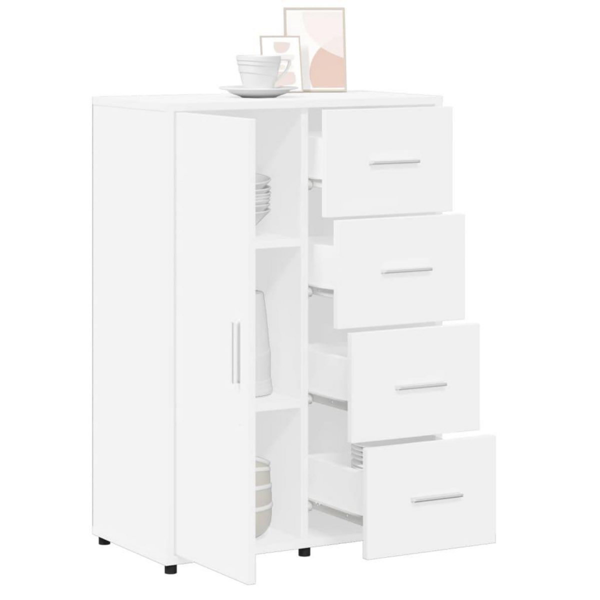 VIDAXL Buffet blanc 60x31x84 cm bois d'ingenierie