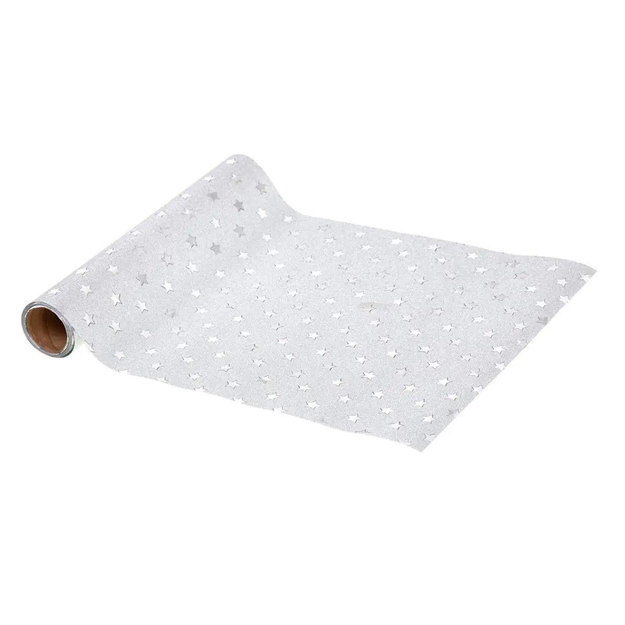ATMOSPHERA Chemin de table  souffle polaire  28x500cm argent