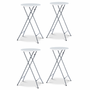 Voir la diapositive 5 : ID MARKET Lot de 4 tables hautes pliantes 105 CM et 4 housses noires