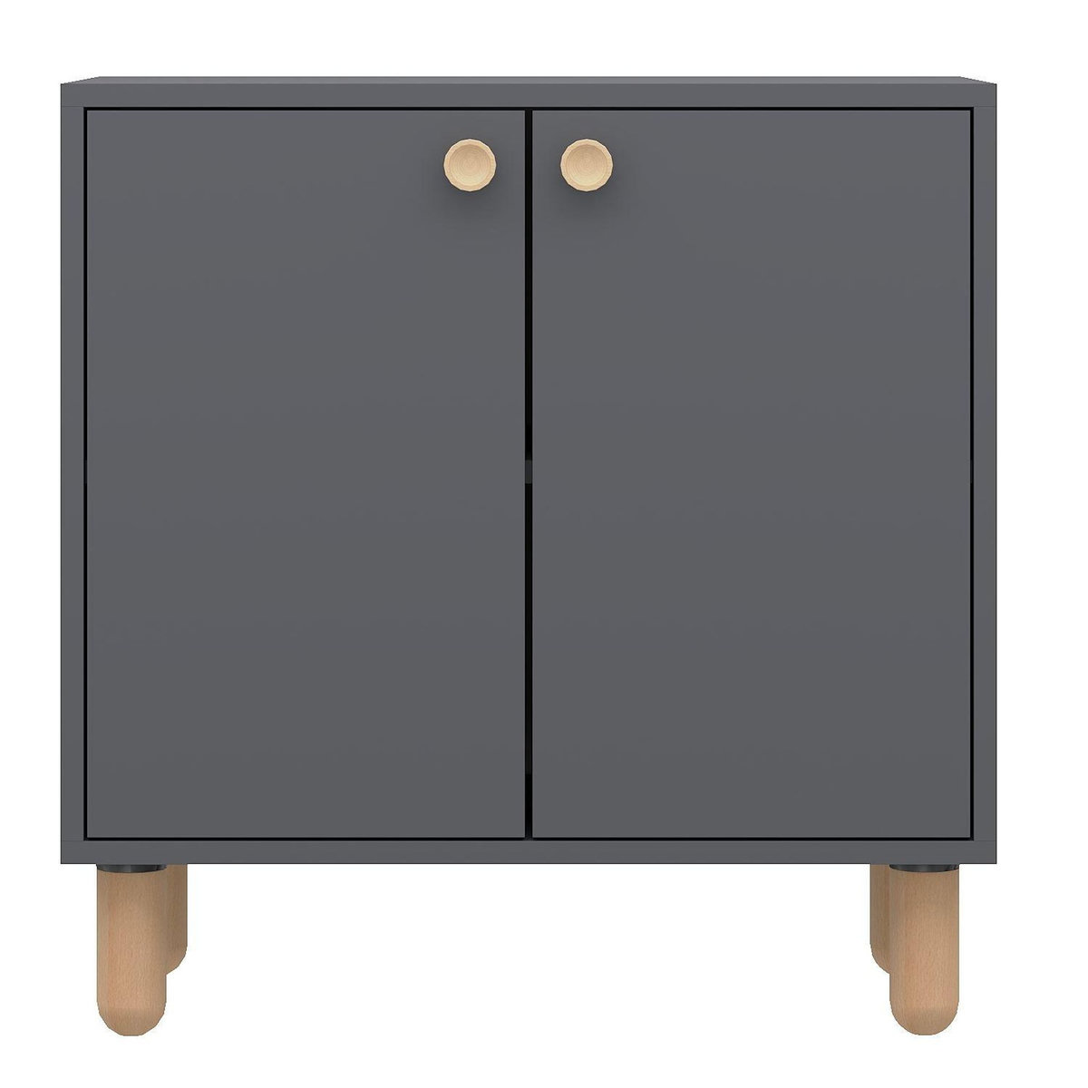 Habitat et Jardin Buffet en bois  Lina  - 72 x 36 x 73 cm - Gris anthracite