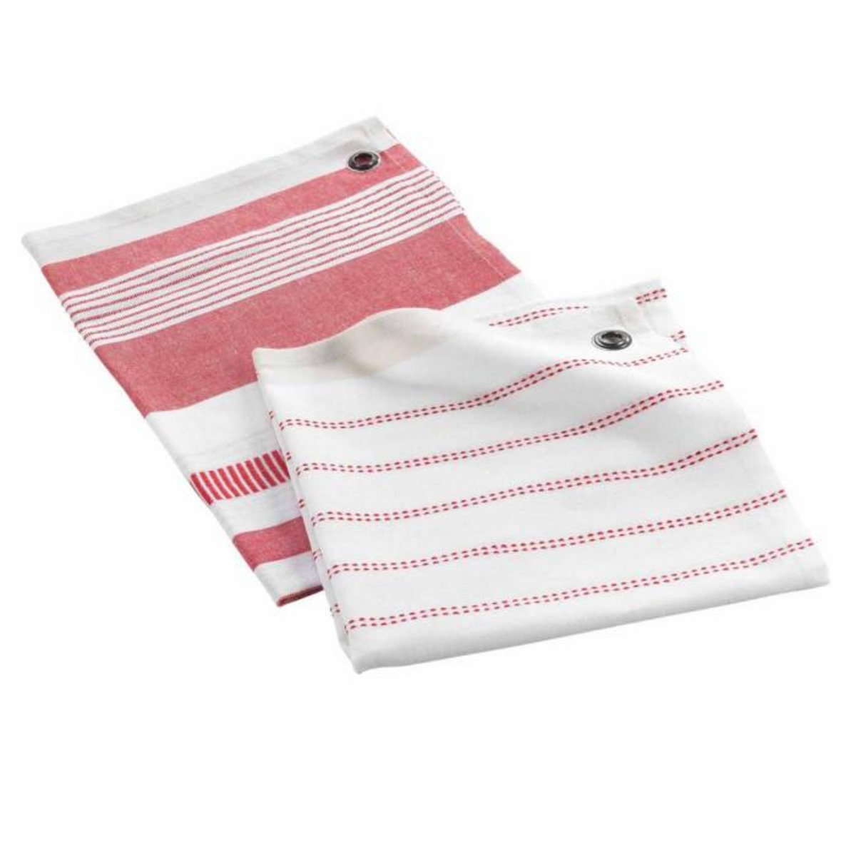 Paris Prix Lot de 2 Torchons de Cuisine  Harold  50x70cm Rouge