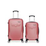 AMERICAN TRAVEL AMERICAN TRAVEL - Lot de 2 - Valise weekend et valise cabine DC. Coloris disponibles : Orange, Beige, Noir, Gris, Bleu