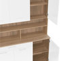 Voir la diapositive 6 : ID MARKET Buffet de cuisine 120 CM CINA 6 portes + tiroir façon hêtre et blanc