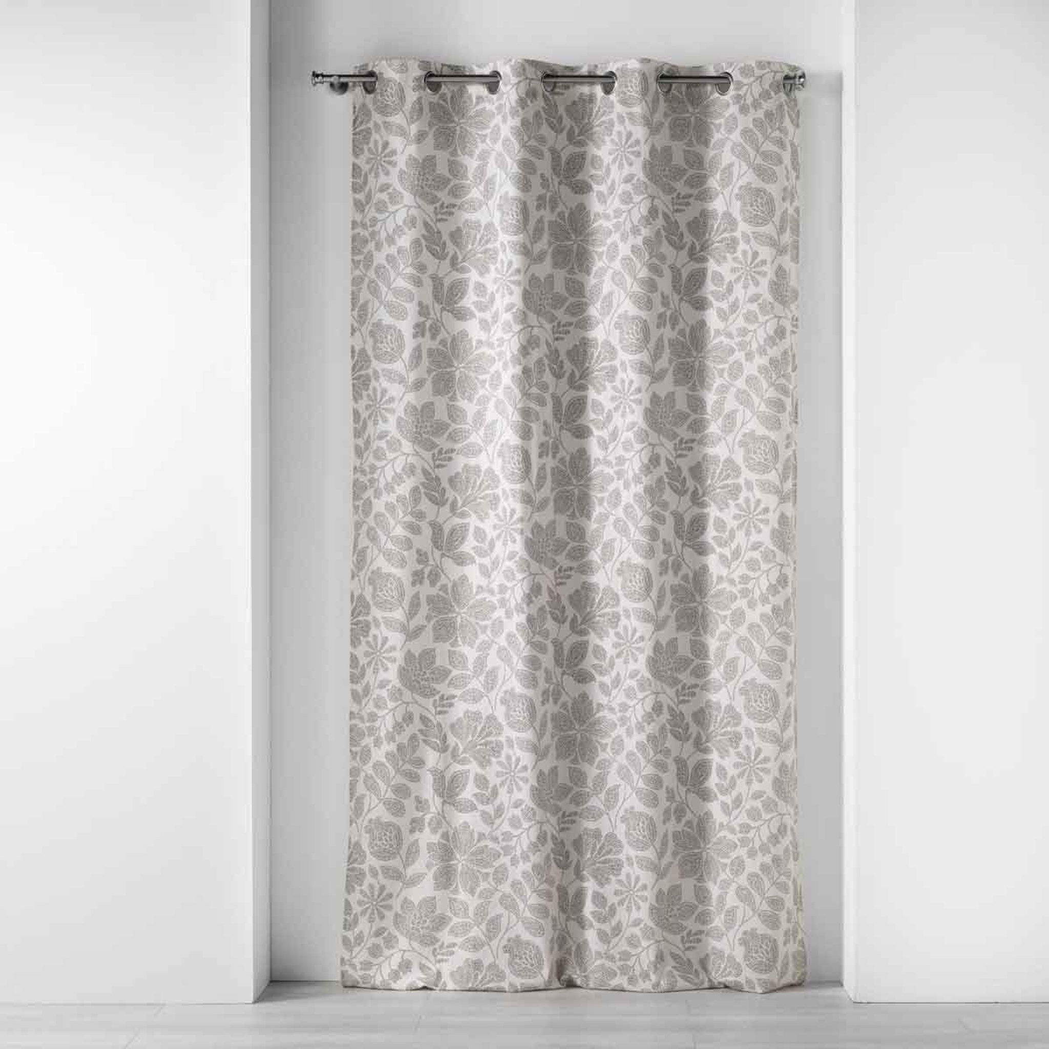 Douceur d'Intérieur Rideau à œillets imprimé  panachic  140x240cm beige