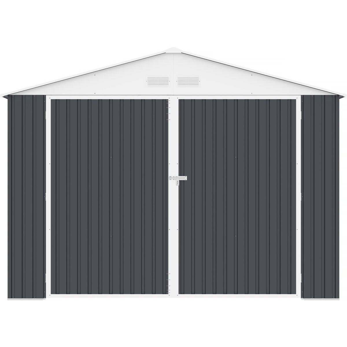 Habitat et Jardin Garage en métal  Houston  18,56m²  - Anthracite