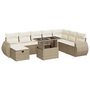 Voir la diapositive 2 : VIDAXL Salon de jardin avec coussins 9 pcs beige resine tressee