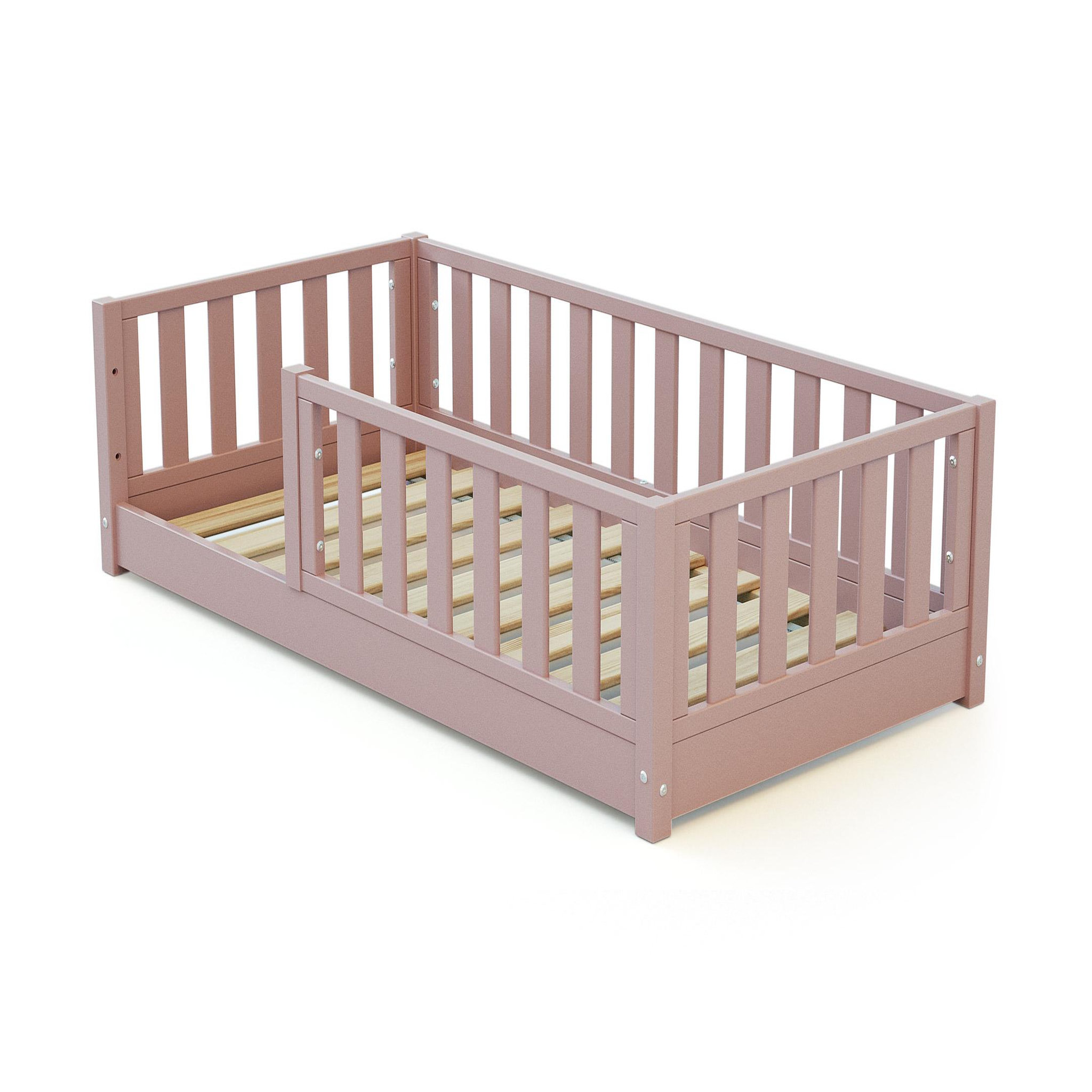 Voir la diapositive 1 : JURABABY Lit enfant au sol en bois sonho mini - 70x140