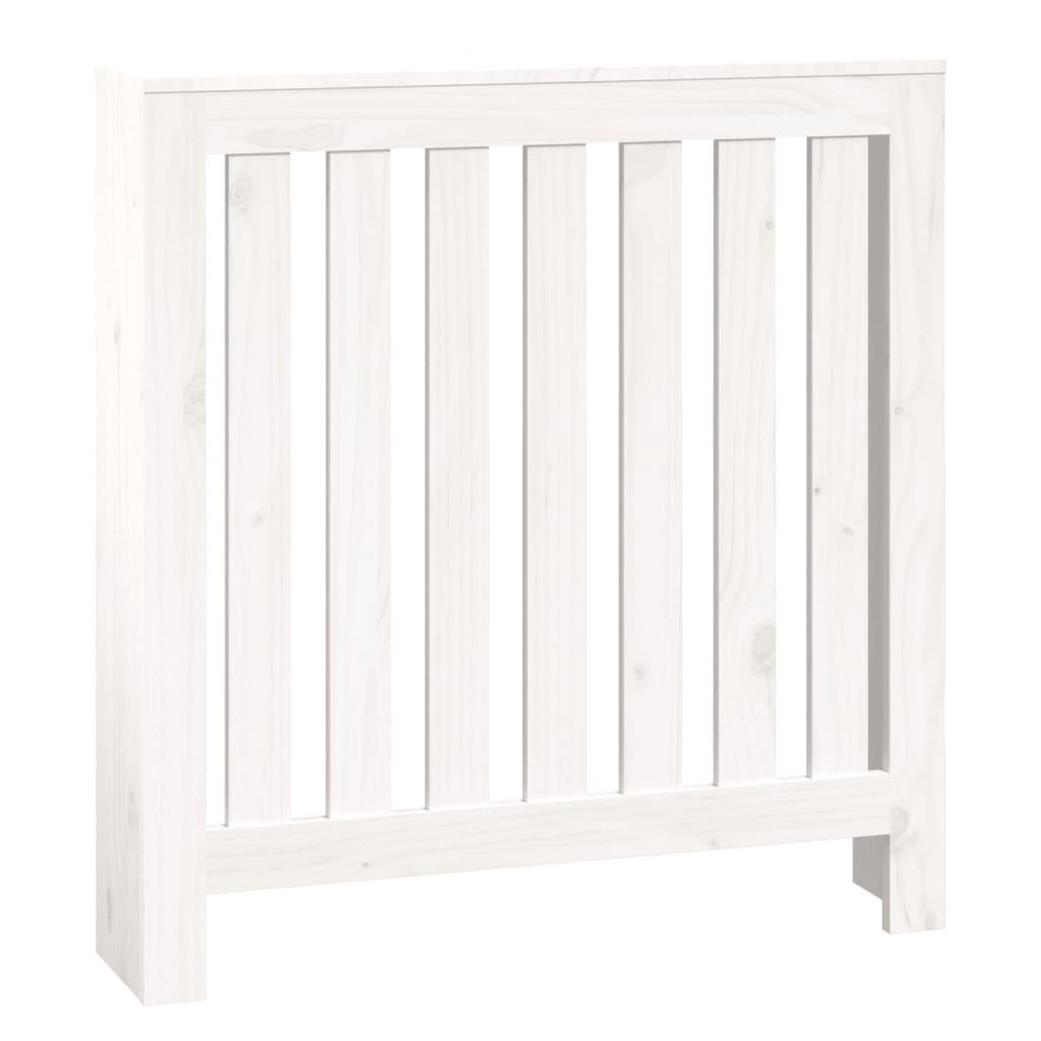 Voir la diapositive 2 : VIDAXL Cache-radiateur Blanc 79,5x19x84 cm Bois massif de pin