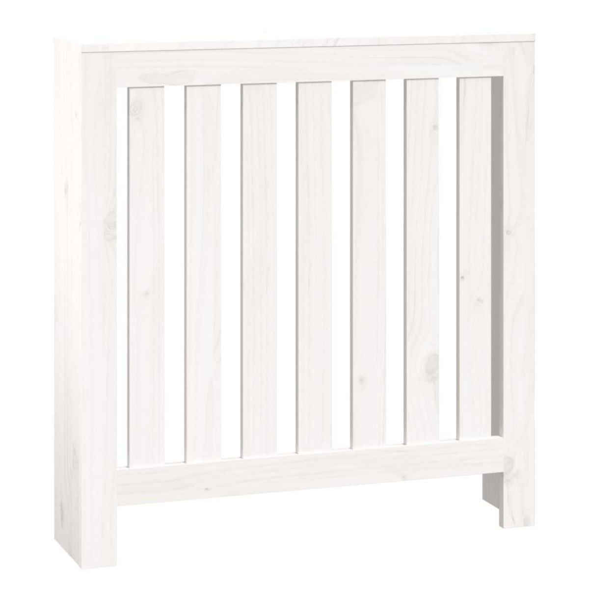 VIDAXL Cache-radiateur Blanc 79,5x19x84 cm Bois massif de pin