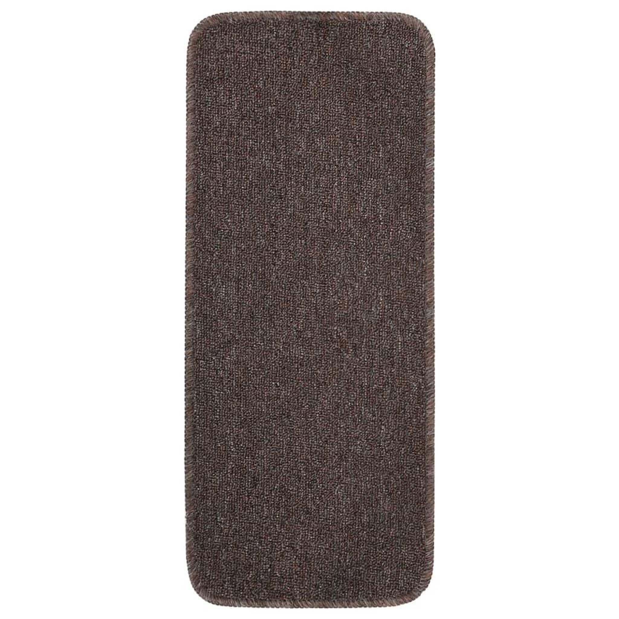 Voir la diapositive 2 : VIDAXL Tapis escalier antiderapants 15pcs 60x25cm Marron Rectangulaire