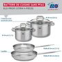 Voir la diapositive 2 : ELO Set de 2 Poêles de cuisson 24 et 28 cm et 2 faitouts 16 et 20 cm Elo Profi Citrin