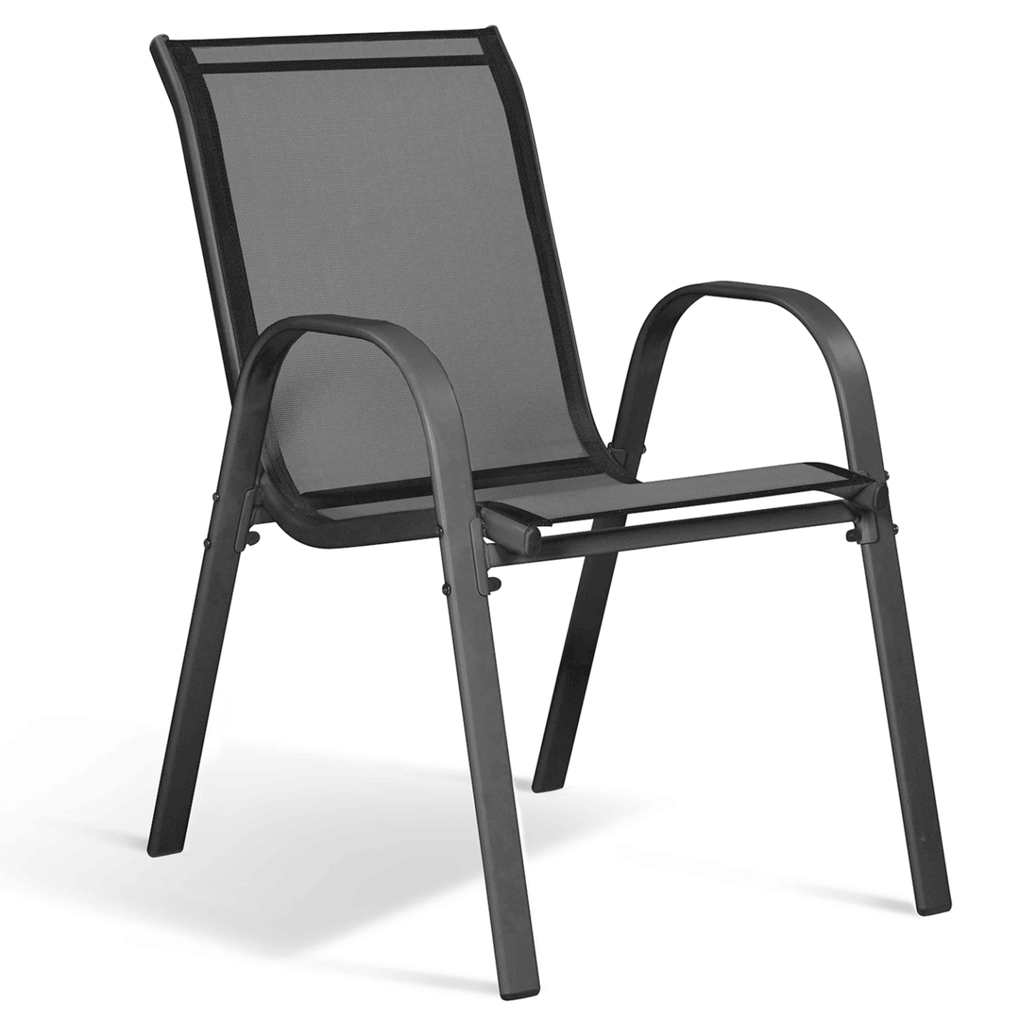 Voir la diapositive 4 : ID MARKET Salon de jardin poly table extensible 90-180 cm et 8 chaises gris foncé