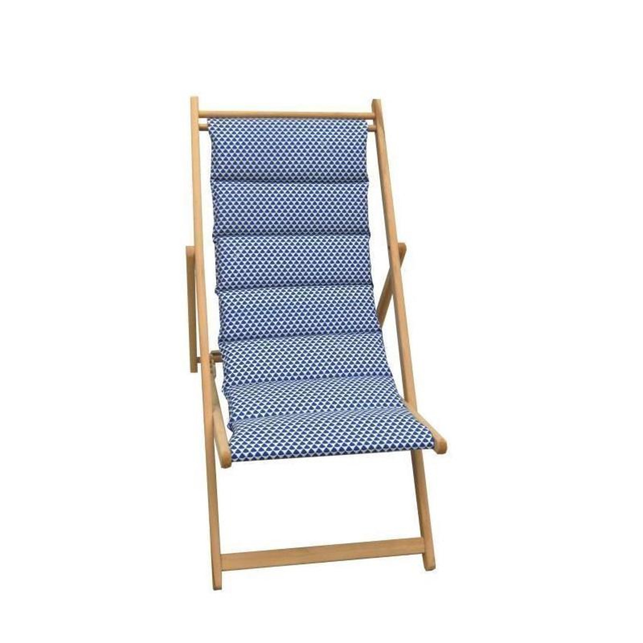 Jardin prive JARDIN PRIVE Chilienne matelassee Fjord - Toile amovible - Bleu Indigo