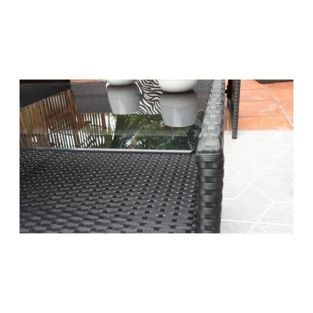 FINLANDEK FINLANDEK - Salon de jardin 4 places en resine tressee - HILPEA