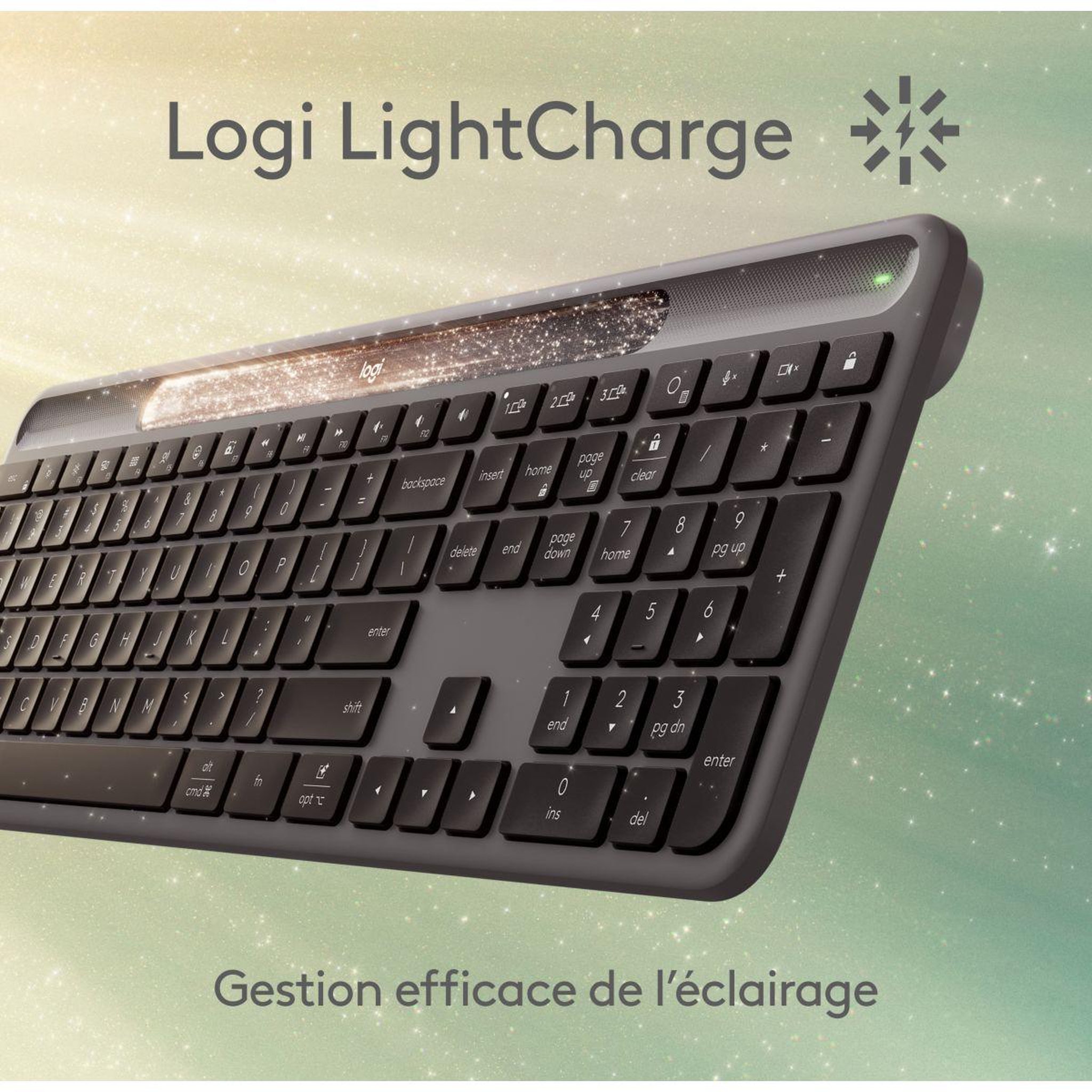 Voir la diapositive 3 : Logitech Clavier sans fil signature slim solar+