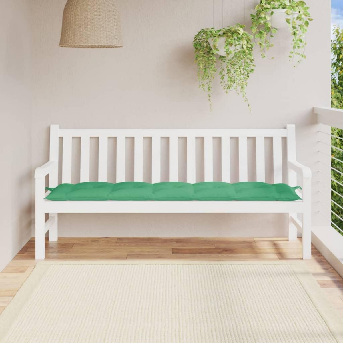 VIDAXL Coussin de banc de jardin vert 180x50x7 cm tissu oxford