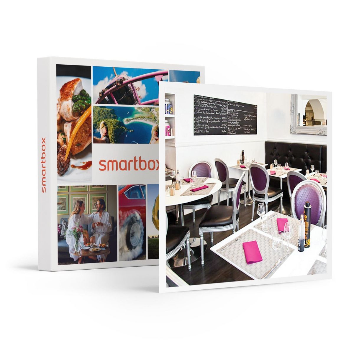 Smartbox Adresses gastronomiques : menu 3 Plats avec champagne au restaurant Le Boudoir au cœur de Nice - Coffret Cadeau Gastronomie